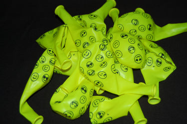 UV Blacklight Emoji Print Balloons